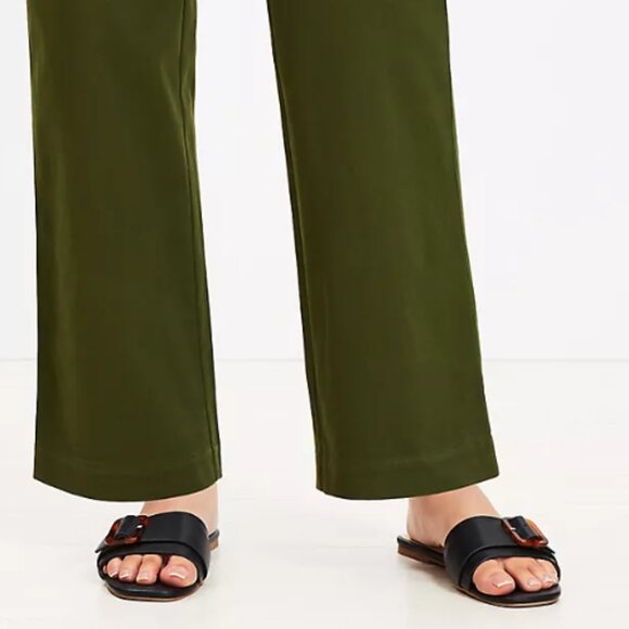 Loft Brand Size 10R Women's Straight Utility Twill Pants Green High Rise NWT - Picture 3 of 3